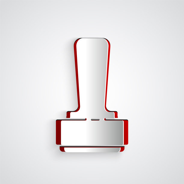 剪纸邮票图标孤立在灰色背景图片下载