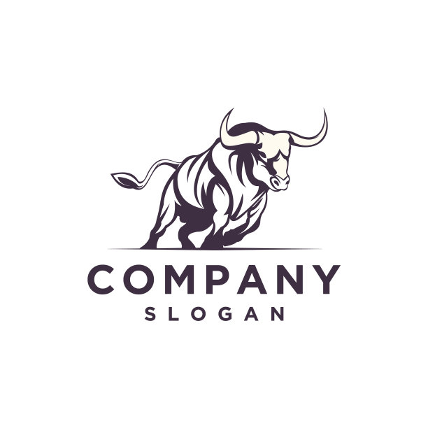 简单公牛标志设计图片下载