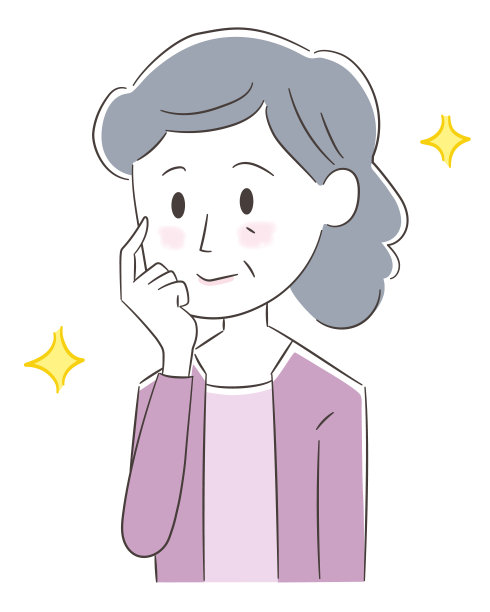 快乐的老妇人从皮肤问题中恢复过来。图片下载