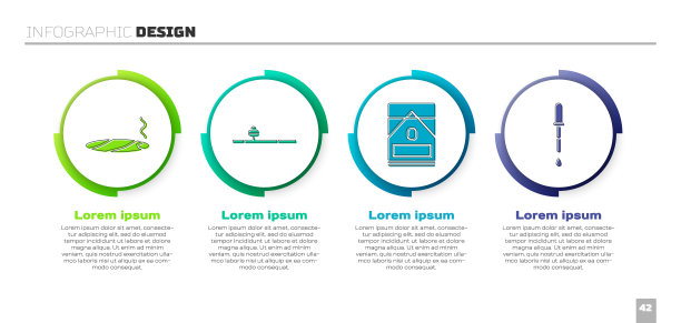 雪茄，烟筒，烟盒，吸管。业务信息模板。向量图片下载