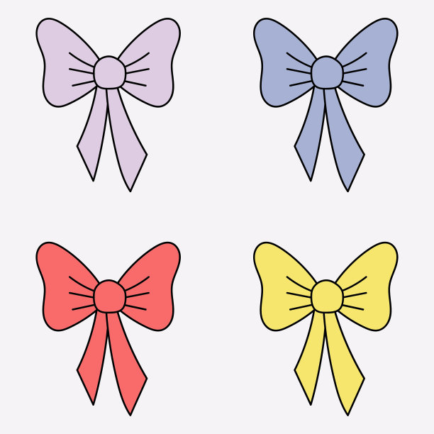 弓标志说明。白色图标与阴影的颜色圈按钮。插图。图片下载