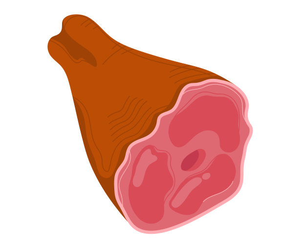 肉红牛排，牛肉里脊，烧烤排，生bossy切片，切猪肉，孤立在白色，设计，平面风格矢量插图。图片下载