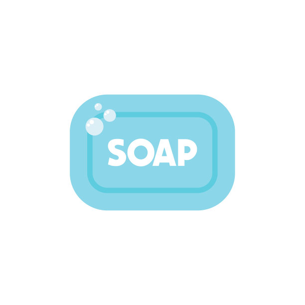蓝色的soap图标。图片下载