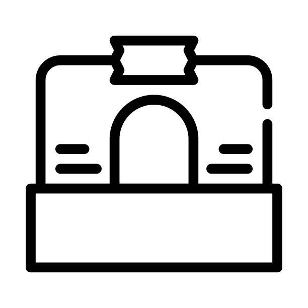 经纪办公室线图标矢量插图图片下载