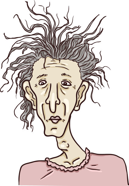 卡通人物——老婆婆退休了图片下载