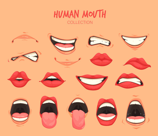 多种口型表达式集图片下载
