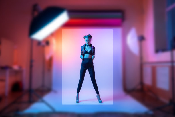 一家服装店的时尚拍摄概念。图片下载