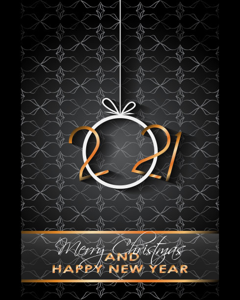 新年快乐的背景为您的季节邀请，节日海报，贺卡。图片下载