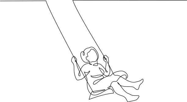 连续一行画的是老年妇女图片下载