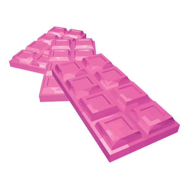 三个粉色巧克力棒图片下载