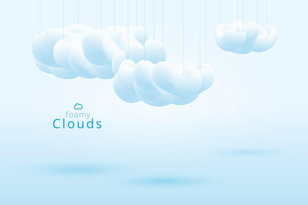 泡沫云淡蓝色抽象背景图片下载
