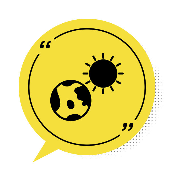 黑色地球地球仪和太阳图标孤立在白色图片下载