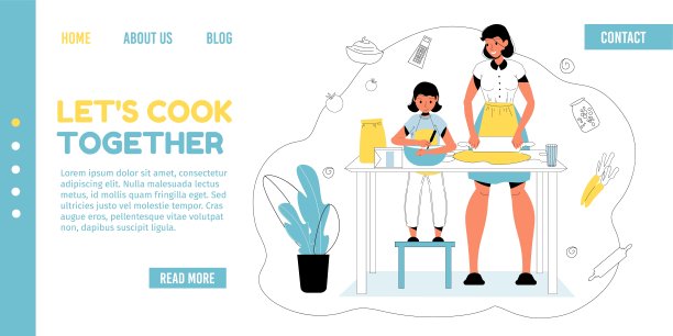 母女一起做饭登陆页面图片下载