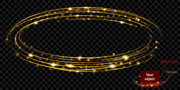 金光闪闪的两层火环图片下载