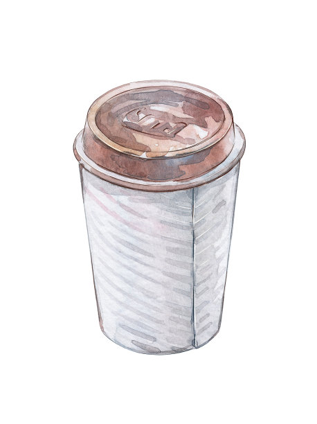 白色纸杯用于饮料隔离图片下载