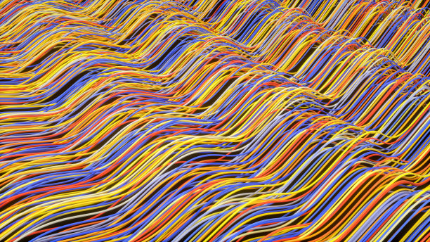 摘要波浪光纤电缆线路背景图片下载