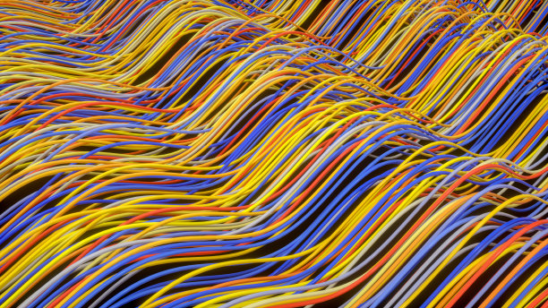 摘要波浪光纤电缆线路背景图片下载