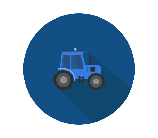 拖拉机图标在白色背景图片下载