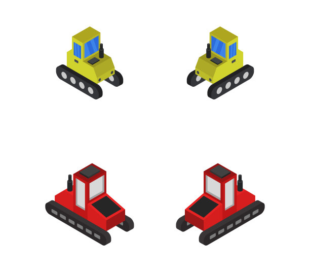 拖拉机图标在白色背景图片下载