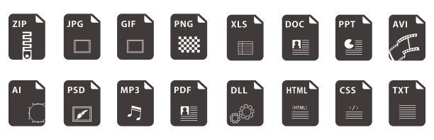 符号集文件文件图标集隔离向量图片下载