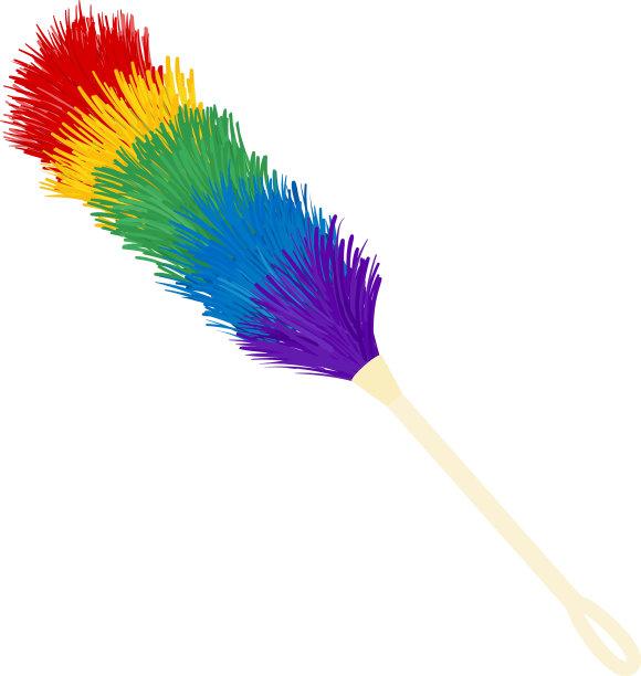 Pp除尘器隔离在白色背景上图片下载