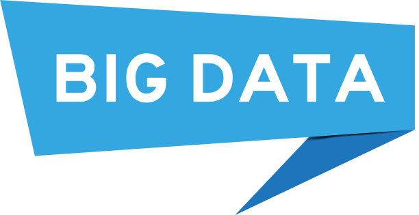 文字大数据蓝色纸质演讲横幅图片下载