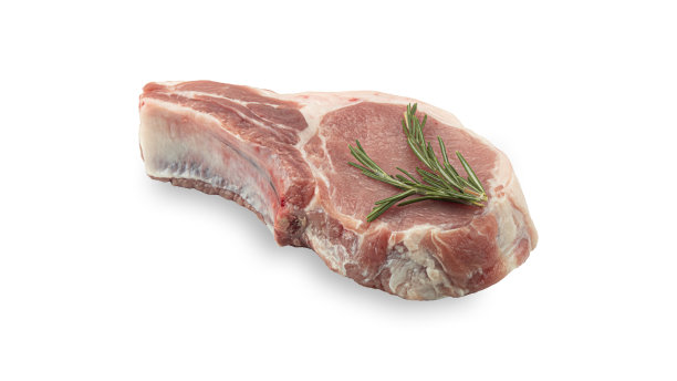 白底迷迭香生牛排图片下载