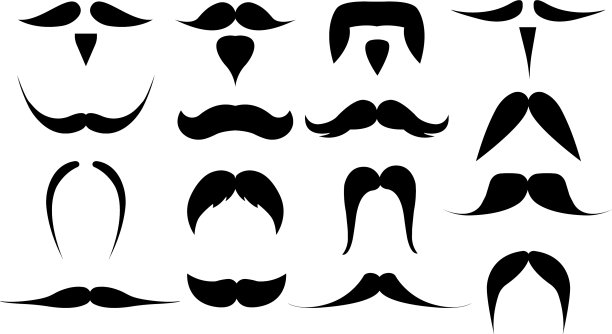 设置不同的胡子孤立图片下载