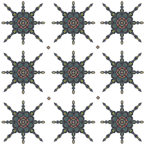 绿色的曼荼罗模式图片下载