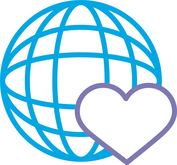 地球星球以心团结线风格图片下载