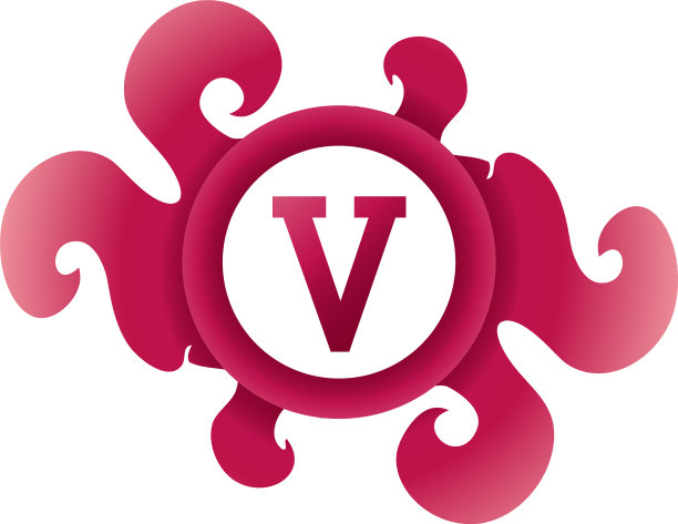 字母v装饰胸针字母标志孤立图片下载