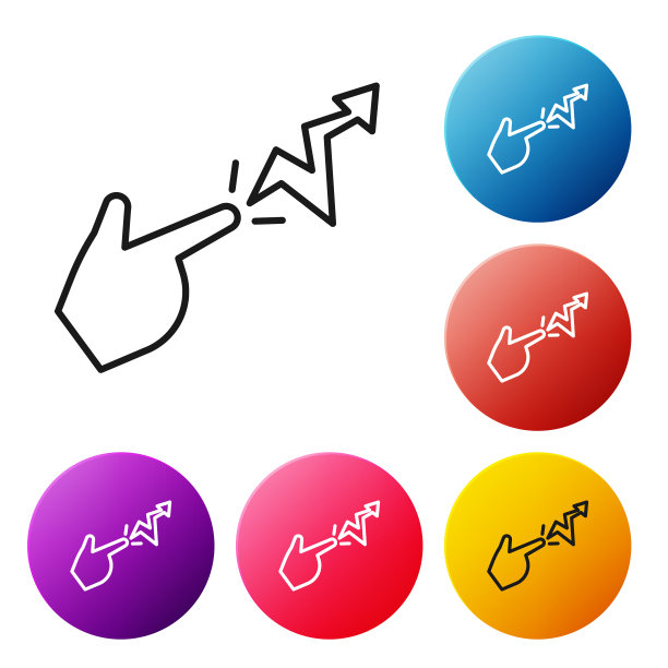 黑线咒语图标隔离在白色上图片下载