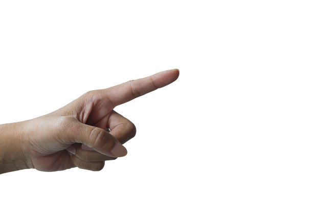 手、手指、人体部分隔离在白色背景上图片下载