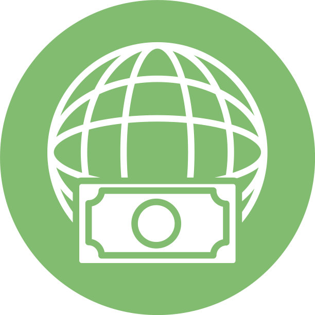 账单美元与球体浏览器块风格图片下载