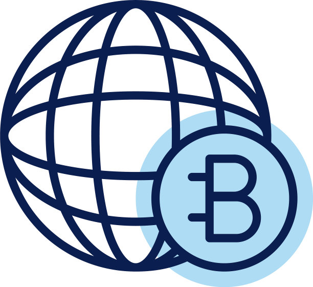 比特币采用球形加密货币线条风格图片下载