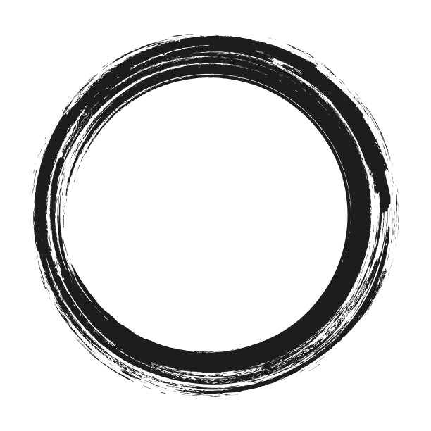 矢量笔刷在白色背景上画圆圈。墨汁手绘画画笔圈。标志、标签设计元素矢量插图。黑色的抽象的圆。框架。图片下载