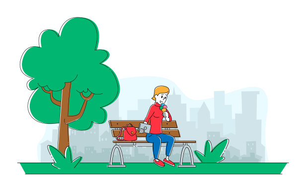 女性性格夏季户外活动和图片下载