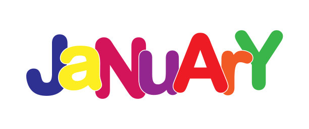 彩旗上题字一月为图片下载