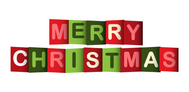 彩色横幅上写着圣诞快乐图片下载