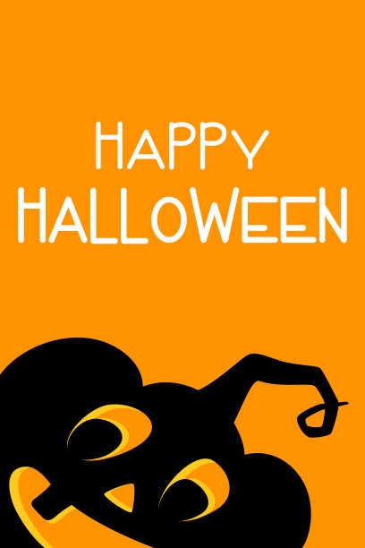 万圣节卡通贺卡。图片下载