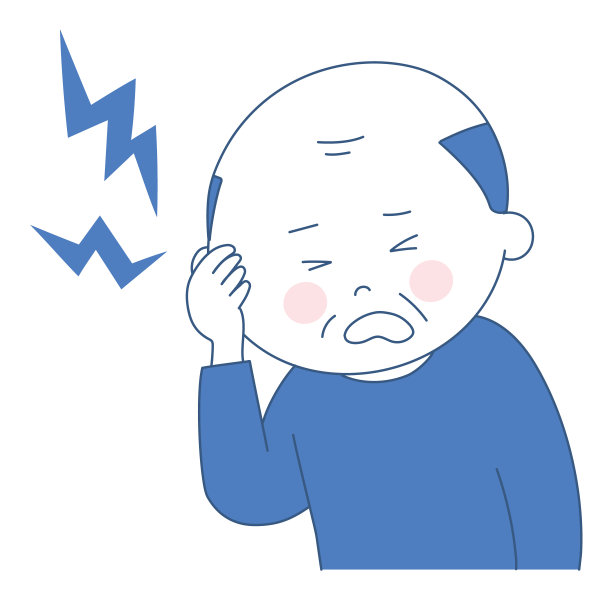 老年人头痛。图片下载