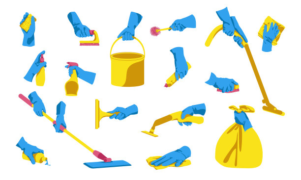 手持清洁工具套装图片下载