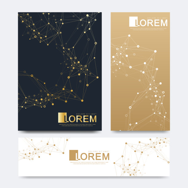 现代矢量模板的小册子，传单，传单，广告，封面，目录，杂志或年度报告。商业，科学，医疗设计。科学控制论的点。行神经丛。卡片表面图片下载