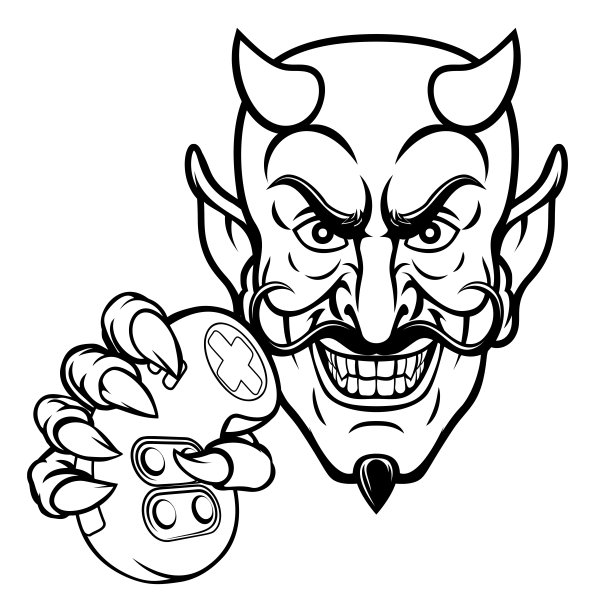 魔鬼电子竞技体育玩家吉祥物图片下载