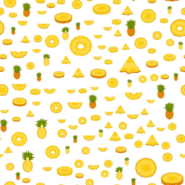 主题上大的彩色无缝菠萝图片下载