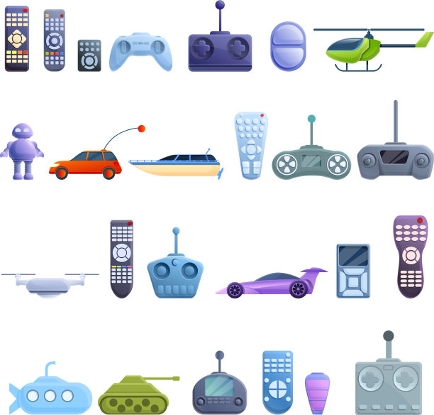 远程控制图标设置卡通风格图片下载