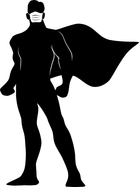 全身轮廓的男性超级英雄图片下载