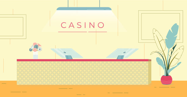 著名赌场入口处的接待处图片下载