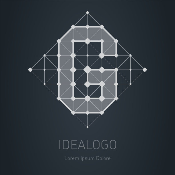 带有字母g设计元素的现代标志图片下载