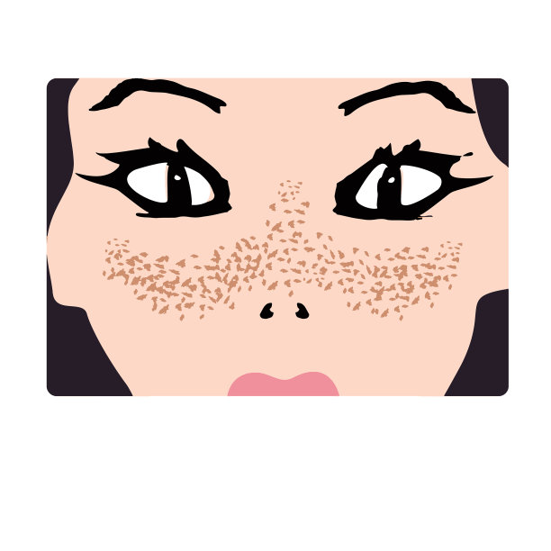 脸上的雀斑，皮肤上的色素沉着图片下载